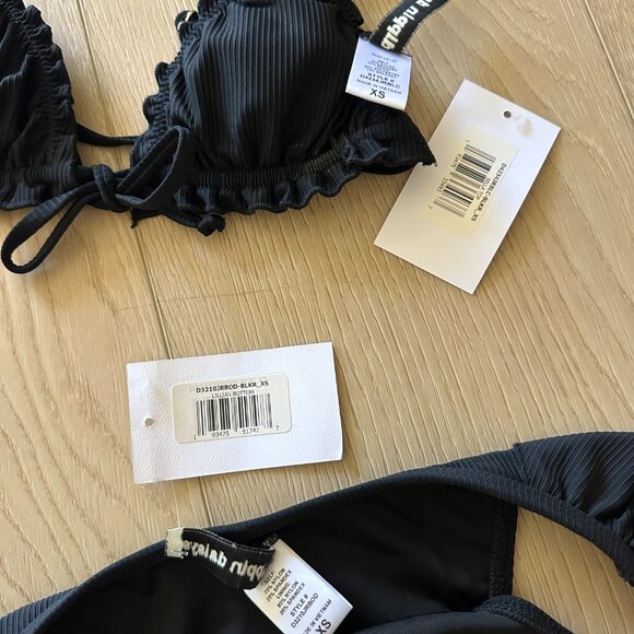 Dippin' Daisy's - Black - Bella bikini top & Lillian bikini bottom - NWT X-Small - Picture 3 of 9